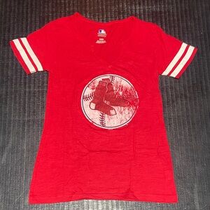 MLB Boston Red Sox Short Sleeve Tee with sparkly graphic